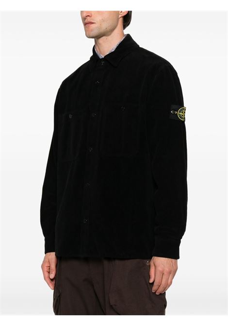 camicia overshirt uomo nera STONE ISLAND | K2S15 1200012 S0212V0029